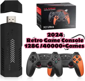 Retro Game Console,Plug&Play Video Game Stick with 40,000+ Classic Games,128G Retro Arcade Game Emulator Handheld Game Console 4K with Dual 2.4G Controllers,Handheld Game Console,Home Game Console,Gift for Kids,Thanksgiving Gift,Christmas Gift