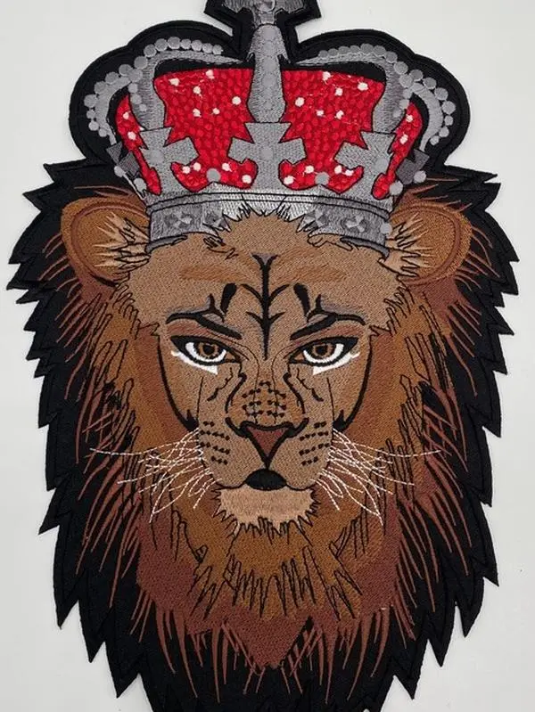 Prideful Patchez King Lion (large) Iron/Sew On Patch for Clothing DIY Arts and Crafts