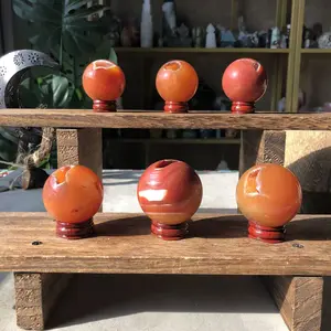 Natural Crystal Carnelian Druzy Sphere Collection