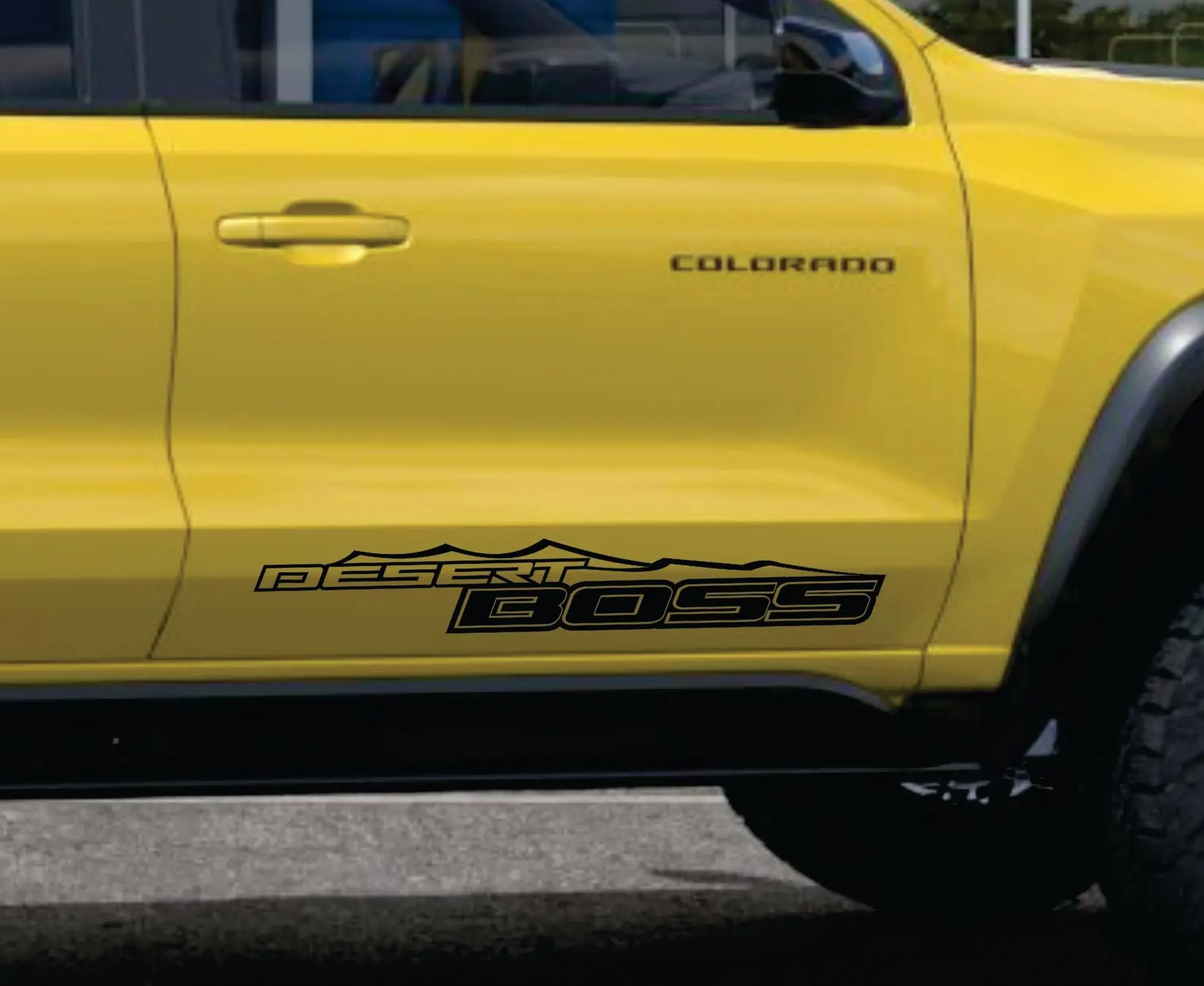 2023+ Chevy Colorado Desert Boss Rocker Panel Door  decal set of two, Off Road Decal ZR2 Trail Boss Decal