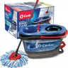 O-Cedar RinseClean Spin Mop & Bucket with Clean Water Removes 99% of Bacteria Safe for All Hard Floors Microfiber Heads Machine Washable
