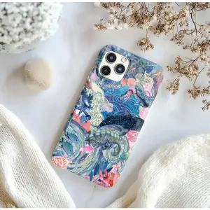 Ocean Wonderland Phone Case – Whales, Jellyfish, Coral & Deep Sea Creatures in Dreamy Blue Collage – Underwater Aesthetic for iPhone 15 14 13 12 Pro Max & Samsung Galaxy S25 S24 S23 Ultra