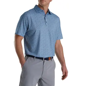 FootJoy Mini Floral Lisle Self Collar Golf Polo (Previous Season Style)