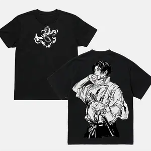 Yuta Okkotsu - Jujutsu Kaisen Crew Neck Short Sleeve Anime Graphic Double-Printed Cotton T-Shirt Unisex Breathable Streatwear Casual Pure Color Tee manga apparel