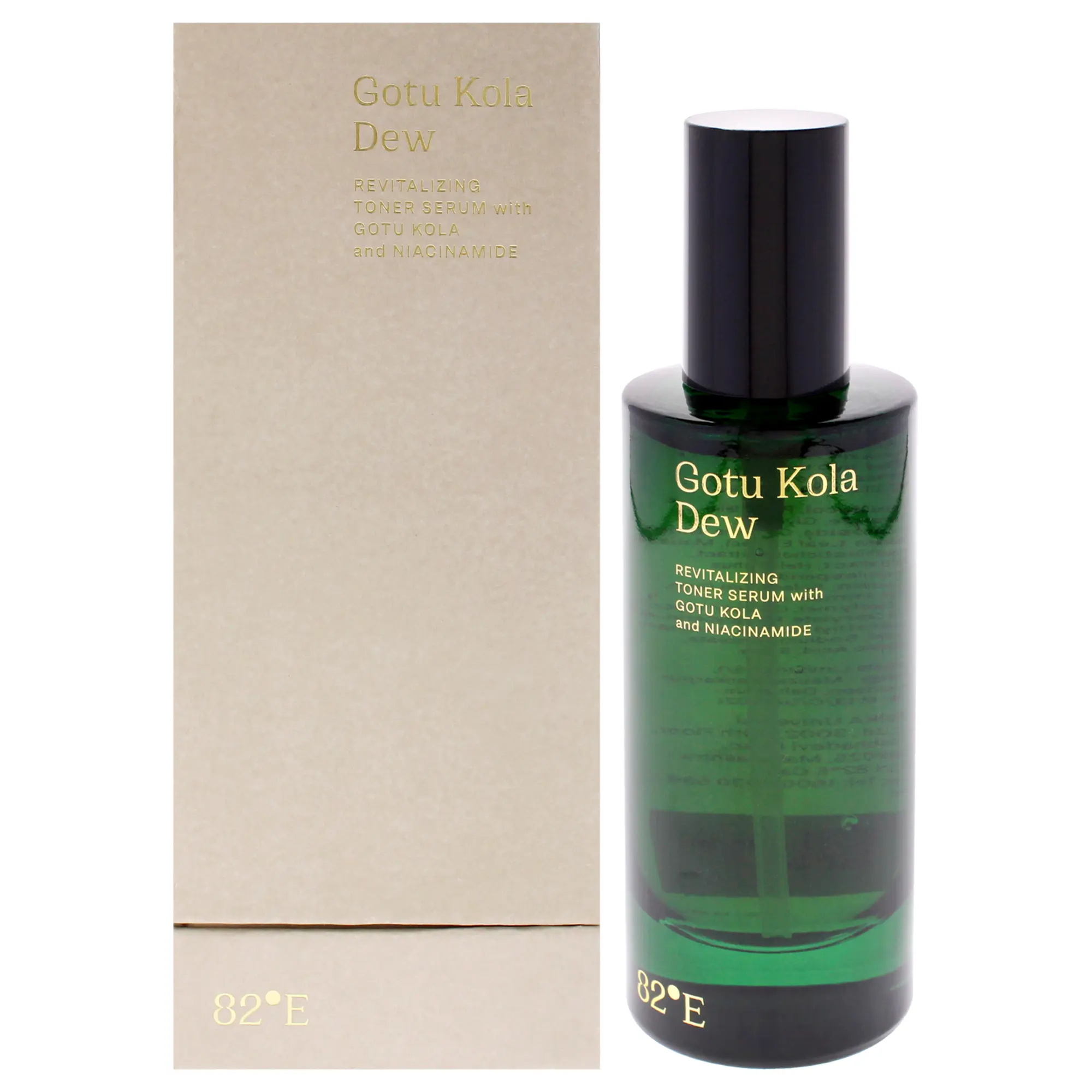 Gotu Kola Dew Revitalizing Toner Serum by 82East By Deepika Padukone for Women - 3.3 oz Serum Multi-Action Essence Lotion Comfort lightweight texture