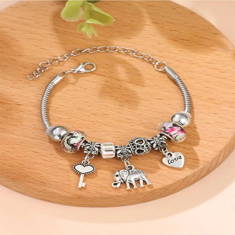 55 # YCB393 Love Elephant Pendant Rose R