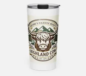 Highland Cow Stainless Steel Tumbler
