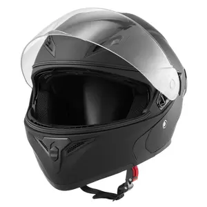 DOT-Approved Adult Modular Motorcycle Helmet - Matte Black, M, Large Clear Visor, Detachable Liner, Comfortable for Motocross Dirt Bike & Street Racing (Men & Women)