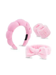 Cute Bowknot Hair Band & Wristband & Hair Hoop Set, Summer Cloudy Design Hair Accessories Set for Makeup, Spa, Fashion Hair Accessories for Women & Girls for Back To School, Cloudy Hair Accessory Set