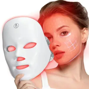 Light Therapy Seven Color LED Mask, Photon Skin Revitalization, Daily Care, Wireless Rechargeable, Women's Ideal Gift, Skincare Essential, Led Face Mask