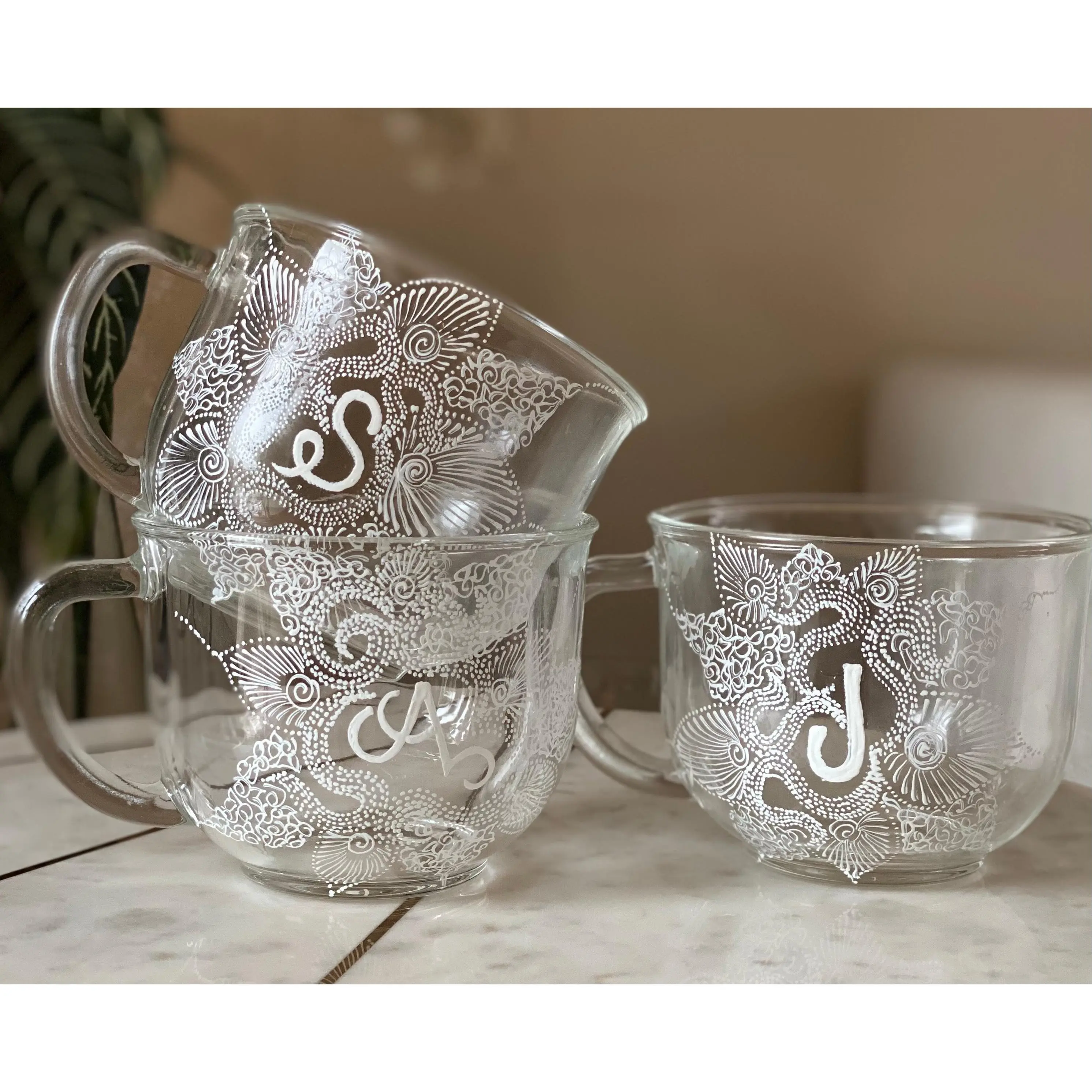 Monogrammed Mehndi Mug