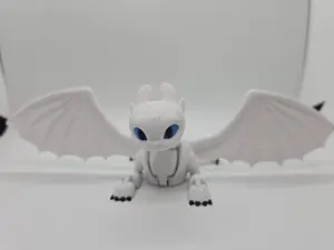 Flexi Light Fury Dragon, 3D printed, desk toy, Articulated Flex