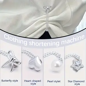 Adjustable Cuff Clips Set of 6, No Sewing Required, Detachable Durable Fabric Fasteners, Ideal for Shirts & Jeans, Stylish Clothing Accessories