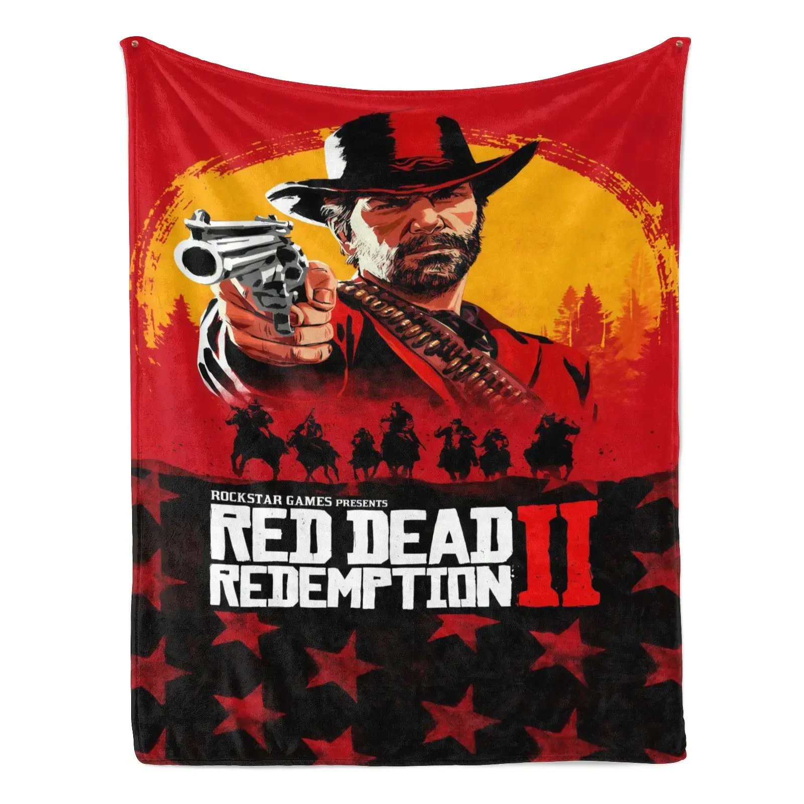 Red Dead Redemption John Marston Flannel Blanket - Premium Flannel Material Game Series Cowboy Characters Throw for Home Bedspread Decoration Mother's Day Valentine's Day Birthday Christmas Gift
