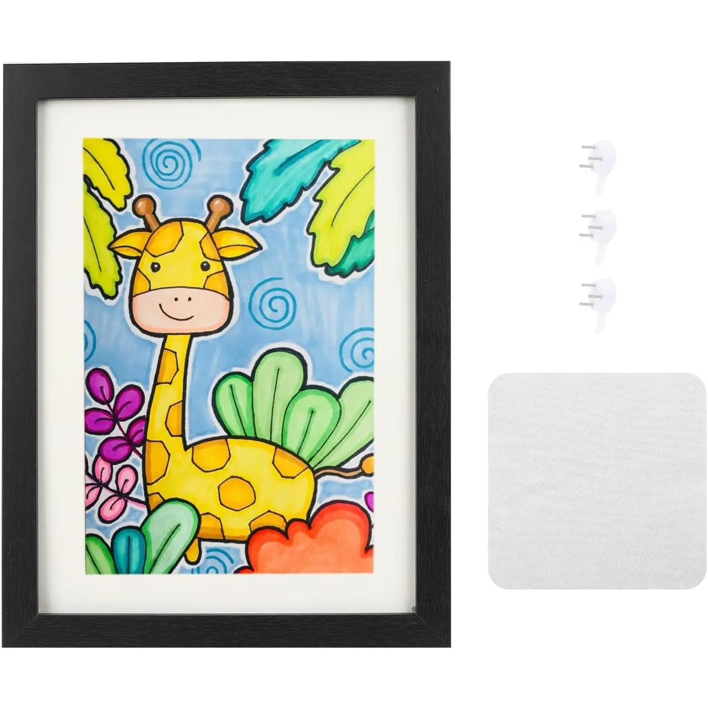 Art Frames Front Opening A4,  Artwork Display Picture Frame, Display Pictures in Portrait or Landscape, Artwork Display Storage Frames For  Drawing Crafting,Holds 150 Paper Pcs (1, Black)