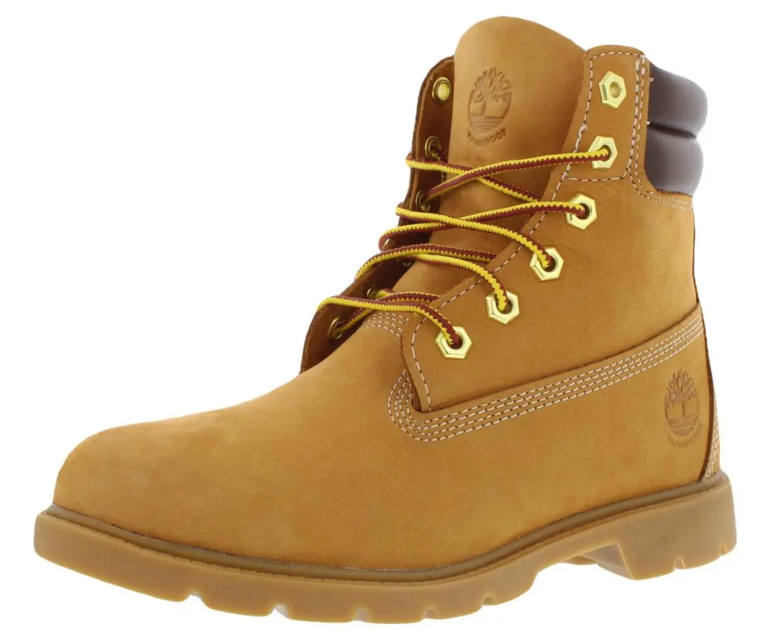 Timberland Linden Woods 6 Inch Lace Waterproof Boot Leather Womens Shoes, Color: Wheat