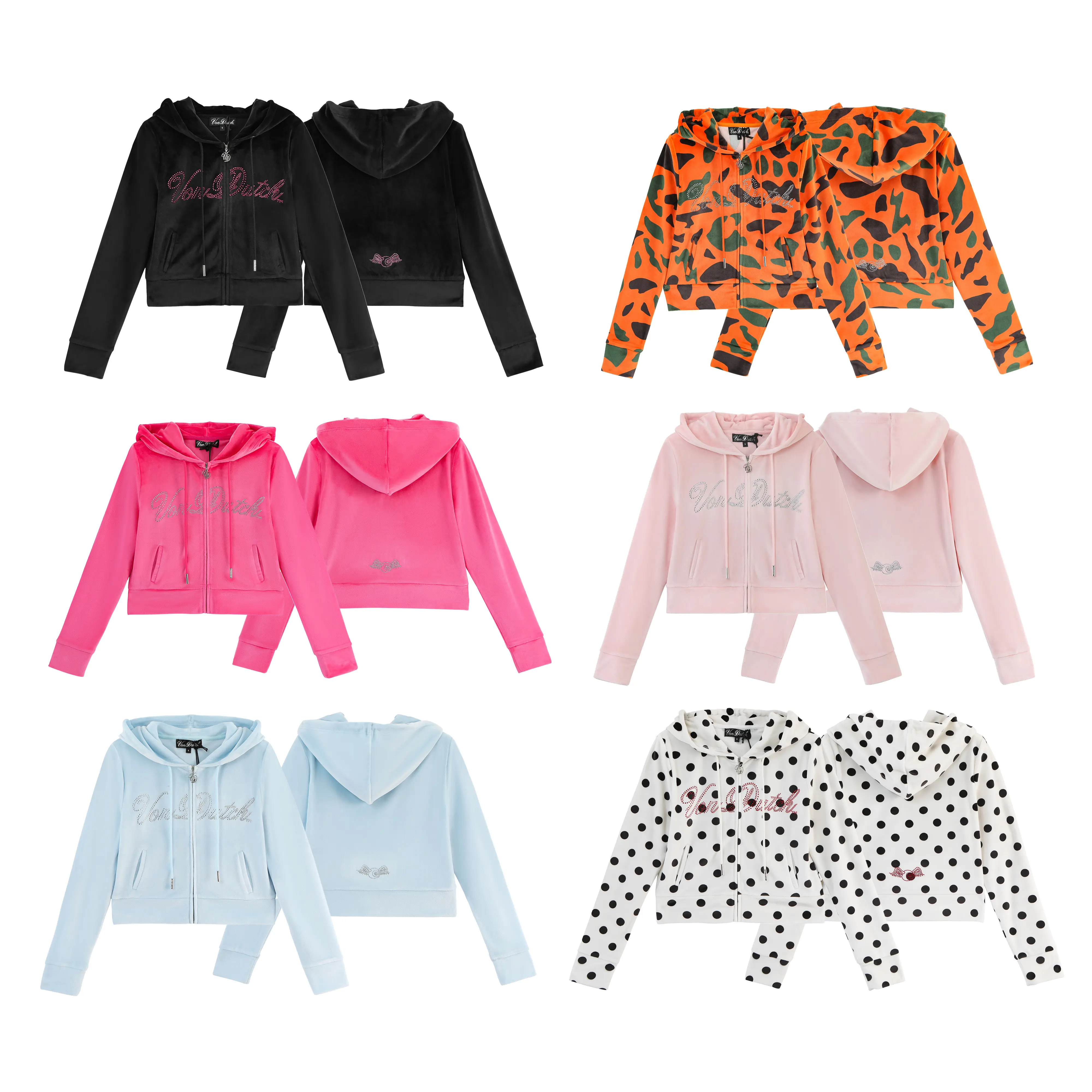 Von Dutch Velour Zip Up - All Styles