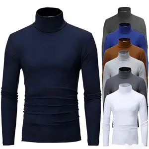 3 Men's Thermal Long-Sleeve Turtleneck Pullovers - Thick & Warm Winter Layering Shirts, Slim Fleece-Lined Casual & Formal Wear, Pure Black/White/Grey (Hand Washable) - Suitable For Office, Semi-Formal & Casual Outfits - Double-Sided Fleece