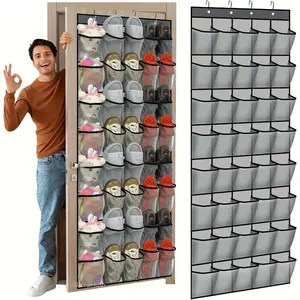 Multifunctional Over-the-Door Shoe Storage Hanging Bag, Wall-Mounted Household Sundries Organizer Pockets, Space-Saving Hanging Storage Bag for Shoes & Daily Essentials