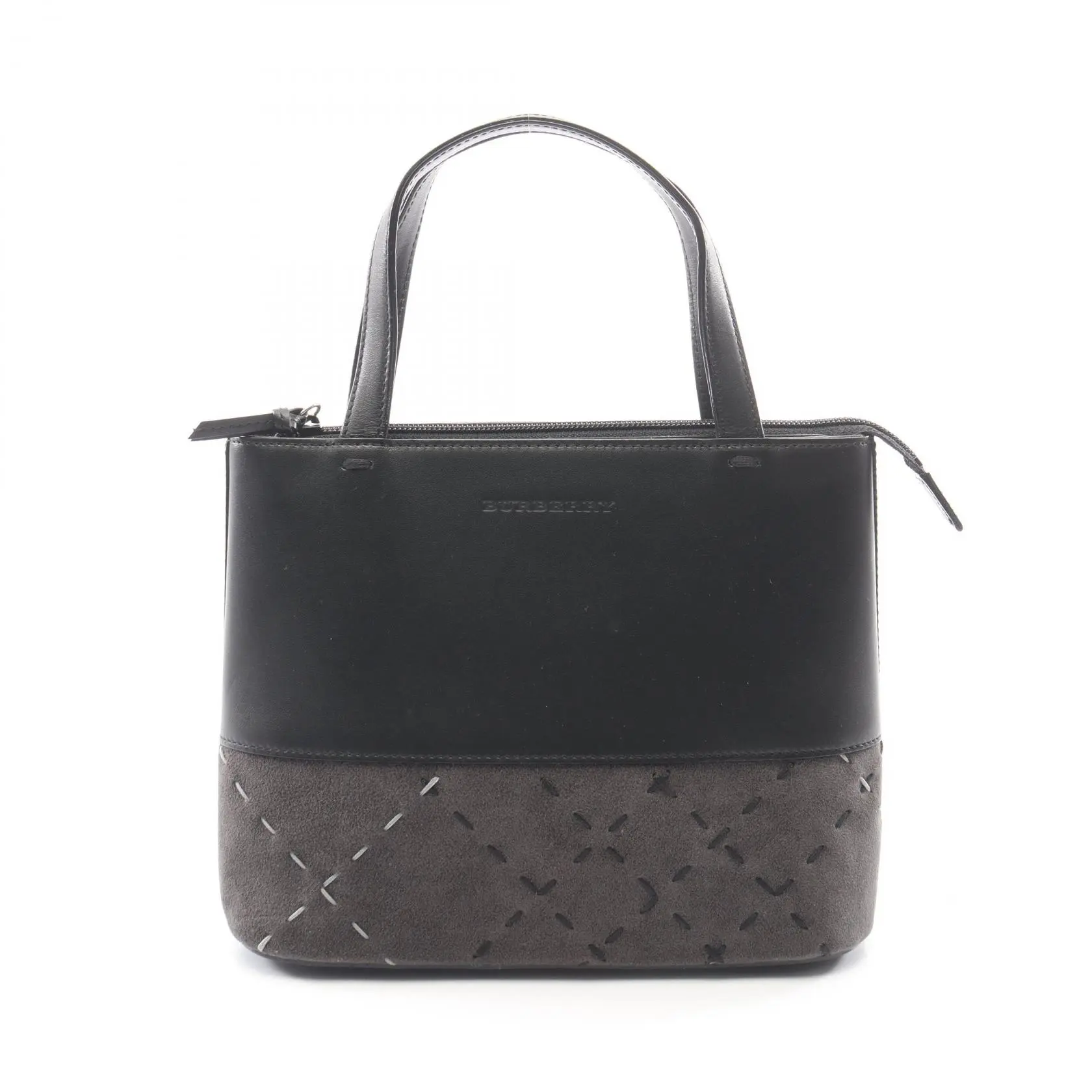 Pre-owned BURBERRY Suede Shoulder Bags Leather Handbag