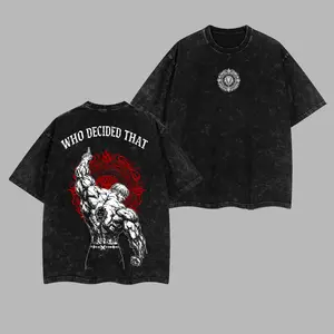 [NeoTokyoStatic] Escanor Seven Deadly Sins Who Decided That Pride Sin Anime Retro Unisex  Acid Washed T-Shirt, Hoodie, 100% Heavy Cotton Escanor 2026 Oversized Unisex Anime Merch, Soft Cotton Streetwear Clothes, Unisex Manga Apparel, Gift for Anime Fans