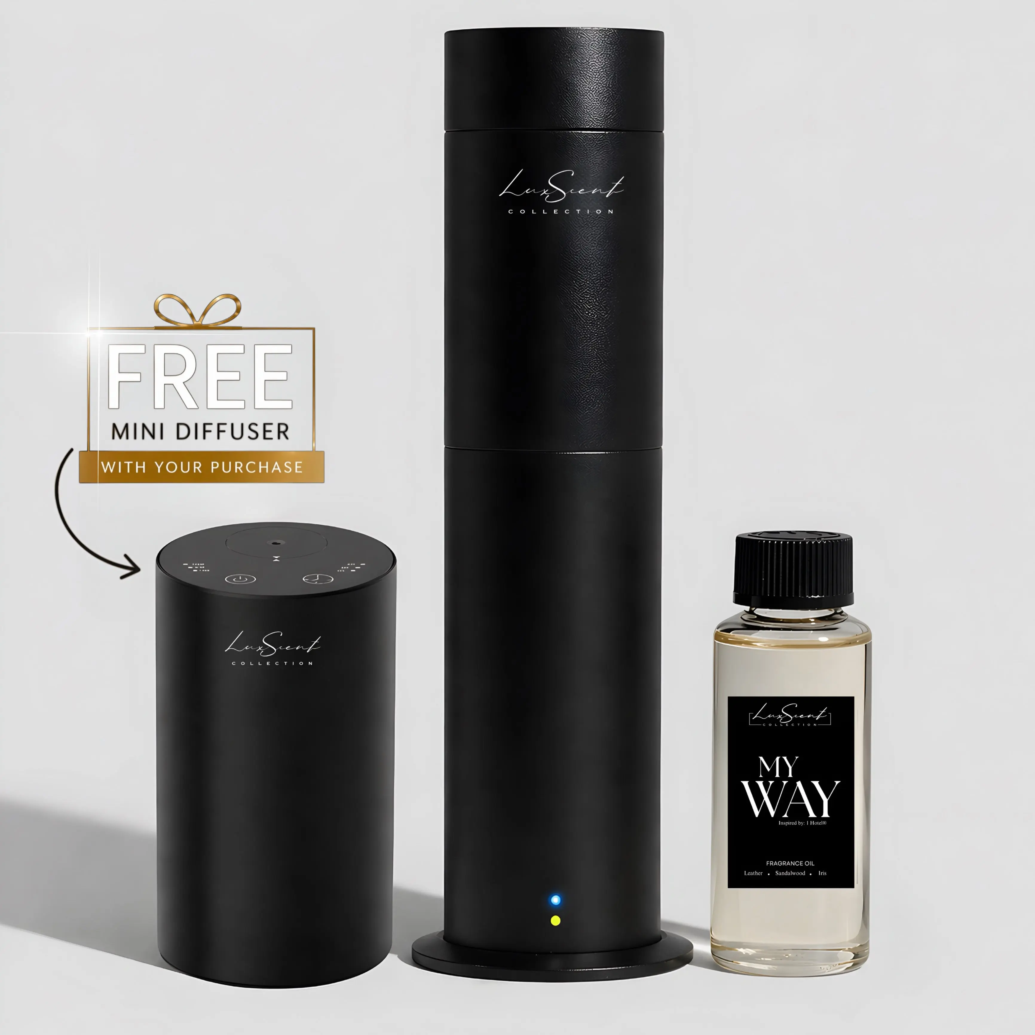 Mini Aria Diffuser + 120 ML Oil + FREE MINI Diffuser