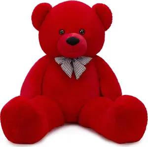 Big Teddy Bear 55 inches,Life Size Big Plush Stuffed Animal,Adorable and Soft Red Teddy Bear Gift for Christmas,Valentines,Birthday,or Long Distance