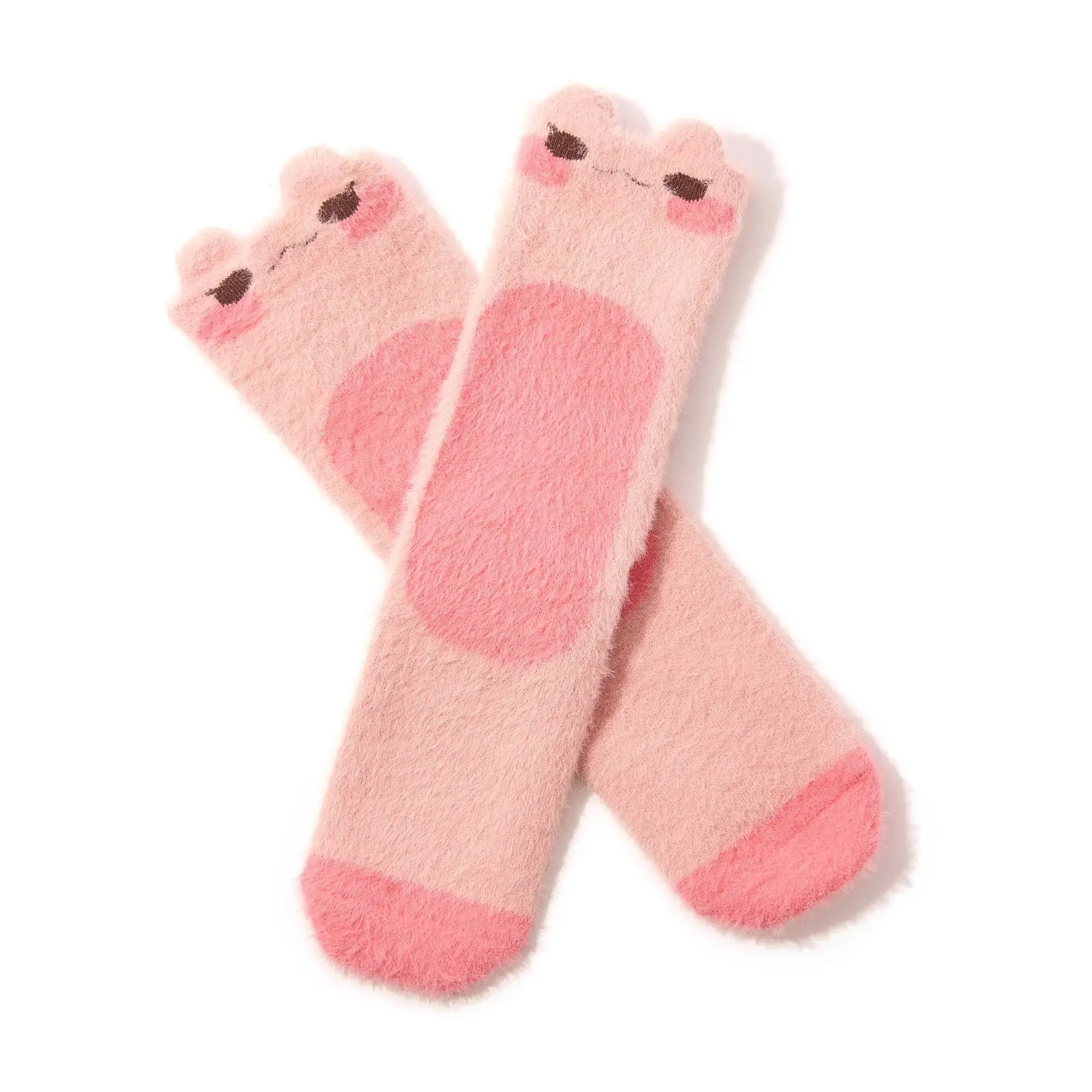 Mina the Frog Fuzzy Socks  | Funny Cozy Warm Mid-Calf Socks - Soft Comfy Breathable Socks for Outdoor, Casual & Lounge Wear - One Size (Women 5–11) Everyday Love Statement