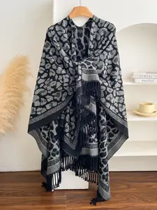 Fashionable Women's Leopard Print Shawl, Elegant Scarf Wrap, Perfect Gift for Any Occasion, Sexy Fitted Style, All-Season Accessory