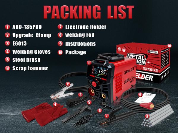 GNIWELDER Stick Welder 110V Portable ARC/TIG Welding Machine with LED Display Synergic Control IGBT Inverter Hot Start Arc Force Anti-Stick for Home Repair & Metal Working,Father's Day Christmas Gifts Thanksgiving and Birthday Gifts