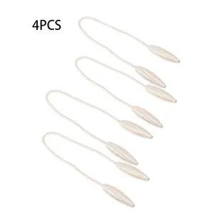 4 Piece Twisty Curtain Tiebacks, No Drill Creative Adjustable Curtain Hooks, DIY Bendable Window Decor, Wall-Safe Home Accessories