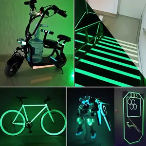 Glow-In-The-Dark Self-Adhesive Tape, 0.39x118 Inches, Reflective Safety Tape for Stairs, Bicycles, Fire Warnings, Stage Decorations