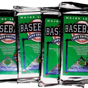 1990 Upper Deck Baseball Cards Lot of 4 Wax Packs