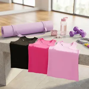 Girls' Racerback Crop Tank Top - Sleeveless Dance Outfit for Ballet Gymnastics Athletic Wear, Breathable Stretchy Comfortable Performance Top Perfect for Dance Class Workout Fitness Training Activewear