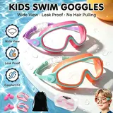 MARISUN 2 Pack Kids Swim Goggles for 3-15+ UV Protection Anti-Fog High Definition Waterproof Adjustable Goggles for Boys and Girls - Safety anti-uv swimming goggles swim glass anti-fog with Earplugs & Nose Clip,for Lake,Beach, Summer Party tiktokshopbackt