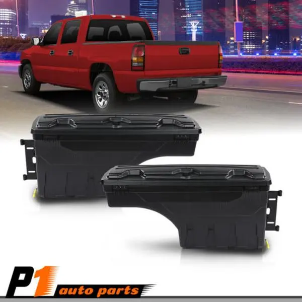 G-PLUS Truck Bed Storage Box, Car Organization Supplies, Compatible with 99-07 Chevy Silverado & GMC Sierra 1500/2500/3500 Automotive Interior Accessory