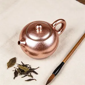 Elegant Tenmoku Glaze Xishi Teapot, Premium Artisan Ceramic Tea Pot for Tea Lovers