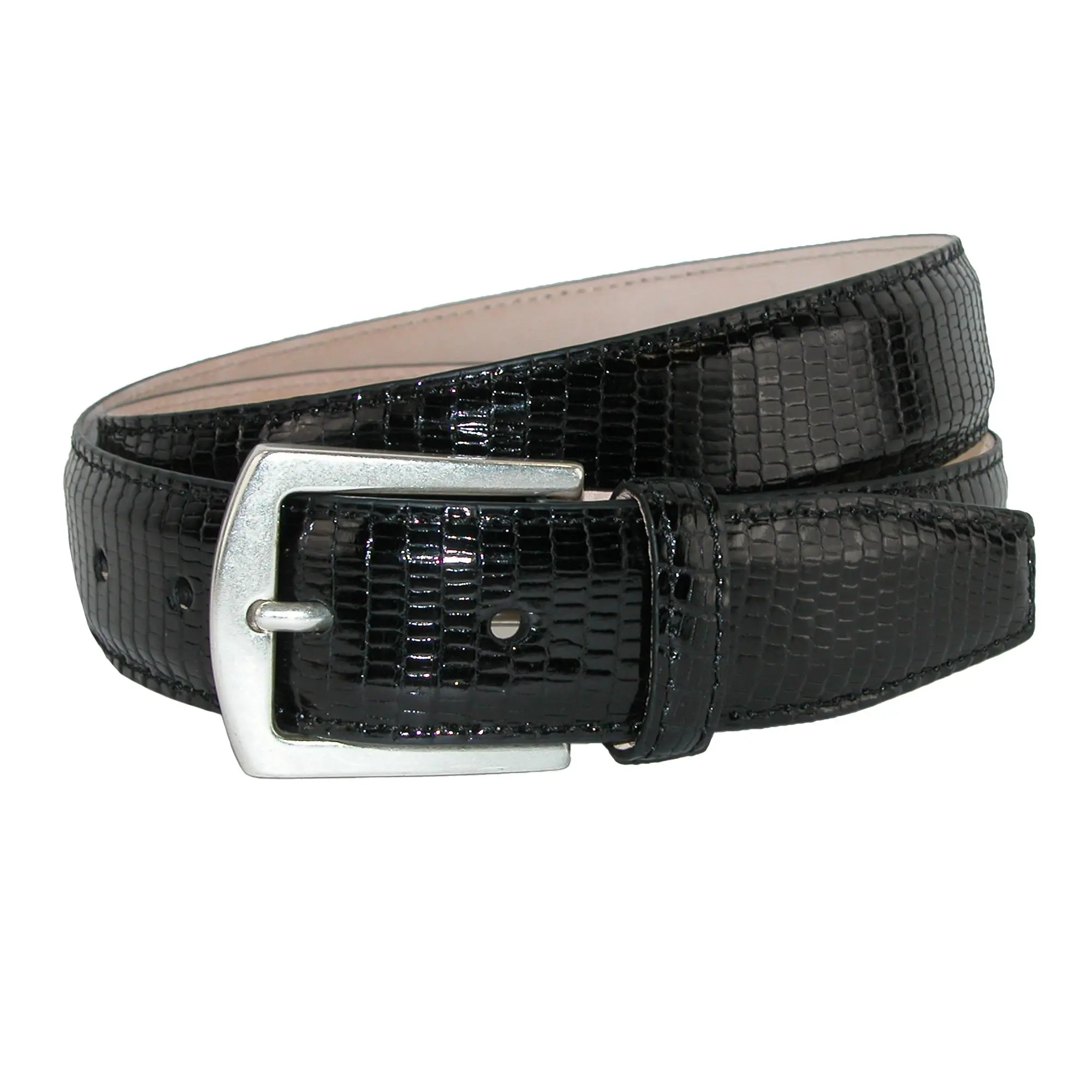 CrookhornDavis Men's Tejus Lizard 32mm Belt, Lizard Belts, Heavy Duty, Waist Belt