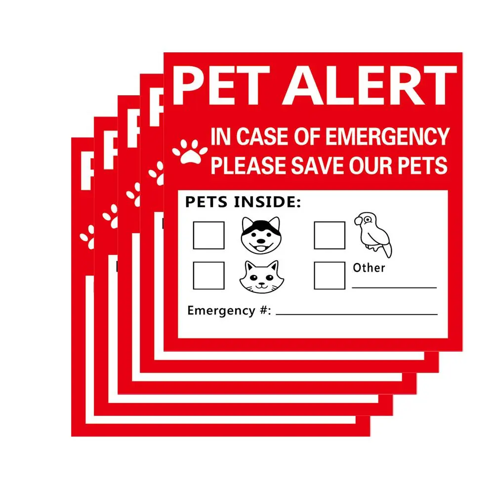 Pet Rescue Sticker Household Pet Information Sticker, 5 Sheets Emergency Pet Rescue ...