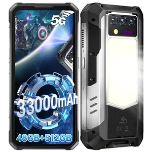 OUKITEL WP100 TITAN  Rugged Smartphone 5G - 33000mAh Rugged Phone with Projector, 48GB+512GB Unlocked Android 14 Cell Phones with 1200 Lumens Camping Light, 6.8'' FHD+120Hz Smartphone, 200MP, Compatible with T-Mobile