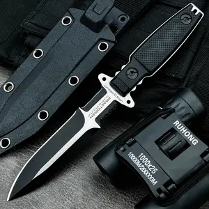 Everyday Carry Hiking Knife with Sheath, Fixed Blade, 7Cr13Mov Blade, Nylon Fiber Handle, Outdoor Multi-Purpose Fishing Tool, Outdoor Multifunctional Tools