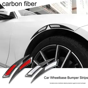 Car Wheel Eyebrow Protector Fender Stripe Lip Wheel-arch Trim Arch Extender Decorative Scratch Proof Carbon Fiber Sticker