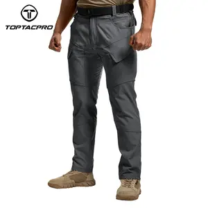 TOPTACPRO Heavy Duty Mens Cargo Pants No More Uncomfortable Work Pants Elastic Ripstop With Waterproof  Multi Pockets for Hiking Daily Menswear 8201