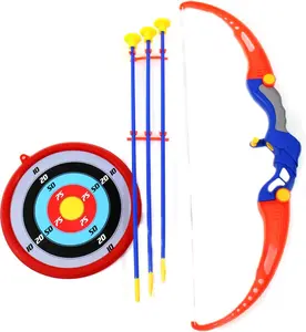 PowerTRC Kids Bow and Arrow Play Set | Comes with 3 Suction Arrows, A Bow, and A Target | Great Gift for Young Beginner Archers | Indoor and Outdoor Archery Set