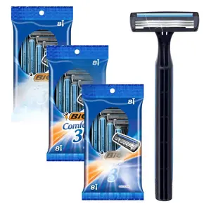 BIC Comfort 3 Disposable Razors, Long-Lasting 3-Blade Razors for Men, Perfect razors Designed for Smooth and Comfortable Shave, 24-Count