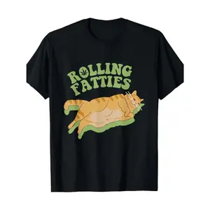 Vintage Rolling Fatties Cat Retro Kitty Kitten Meow T-Shirt -For Men & Women - Perfect Gift for Cat Lovers