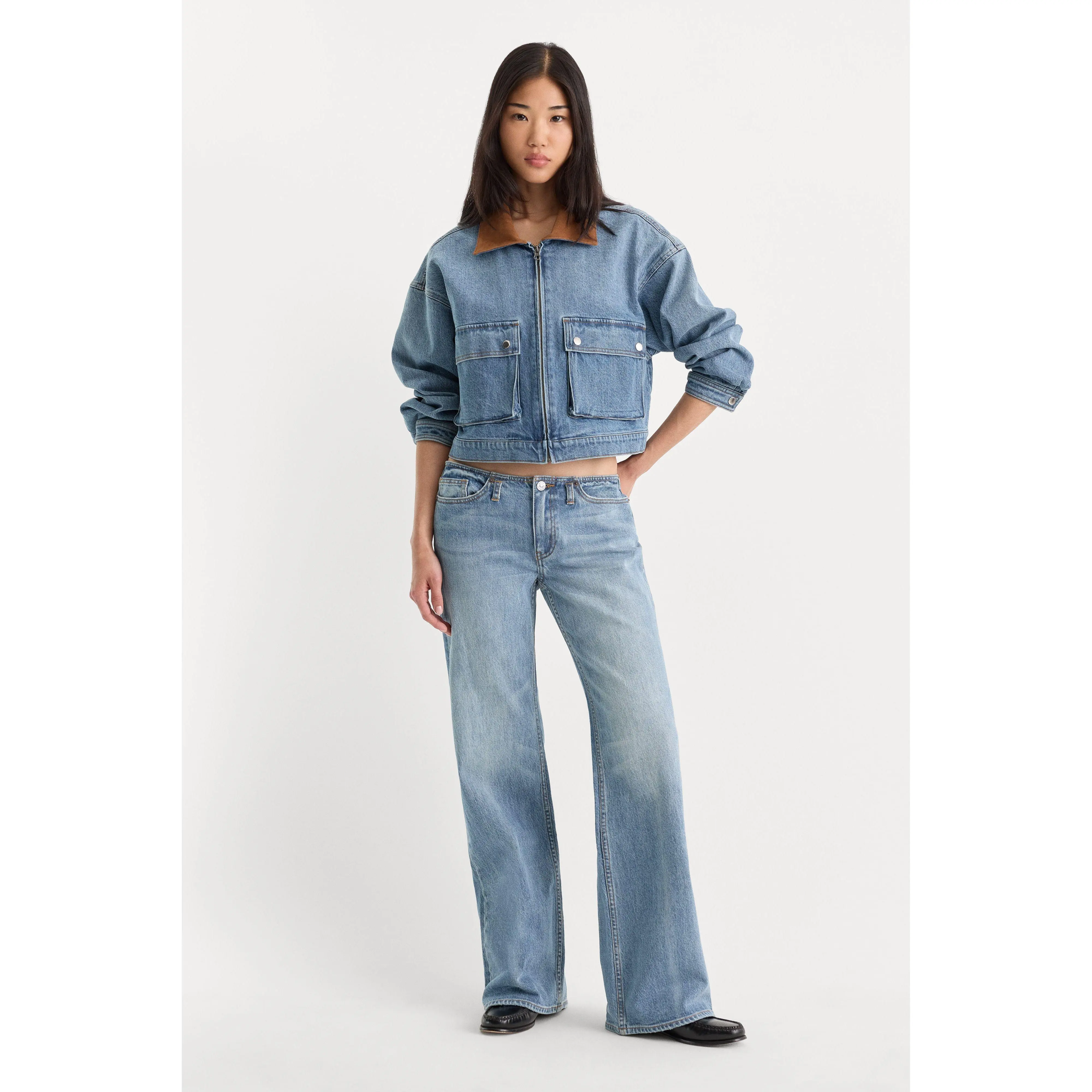 GHOST WAIST LOW RISE BAGGY JEANS | AMBER