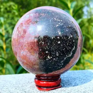 7-7.5cm  Natural Witchy Things  Spiritual Items Raw Jade Handmade Products Ocean Jasper Sphere