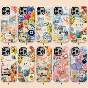 Coastal Nantucket Phone Case, Blue Hydrangea Lobster Art, iPhone 17 16 15 14 Pro Max Case, Preppy Summer Vacation Gift