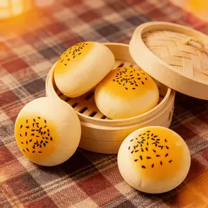 1/3/4pcs, a Toy Resembling a Fried Sesame Bun, Designed for Slow Rebound And Soft Squeezing Fun, Perfect for Holiday Presents, Party Decor, Rewards for Kids, Fillers for Halloween/Christmas Gift Bags, And Activities at Parties